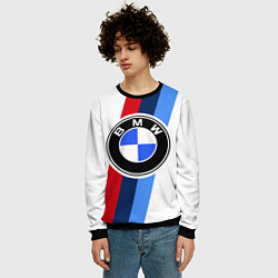 Свитшот мужской BMW M: White Sport, цвет: 3D-черный — фото 2