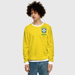 Свитшот мужской Сборная Бразилии, цвет: 3D-белый — фото 2