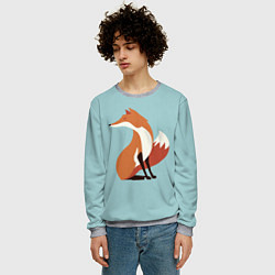 Свитшот мужской Minimal Fox, цвет: 3D-меланж — фото 2