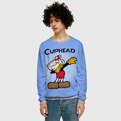 Свитшот мужской Cuphead Dab, цвет: 3D-меланж — фото 2