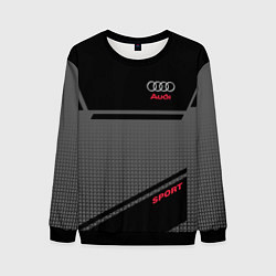 Свитшот мужской Audi: Crey & Black, цвет: 3D-черный