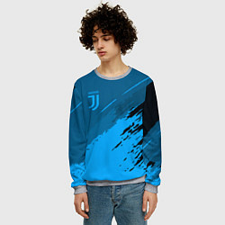 Свитшот мужской FC Juventus: Blue Original, цвет: 3D-меланж — фото 2