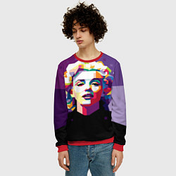 Свитшот мужской Marilyn Monroe, цвет: 3D-красный — фото 2