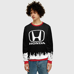 Свитшот мужской Honda: Black Side, цвет: 3D-красный — фото 2