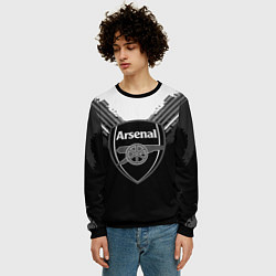 Свитшот мужской FC Arsenal: Black Style, цвет: 3D-черный — фото 2