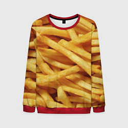 Свитшот мужской Картофель фри, цвет: 3D-красный