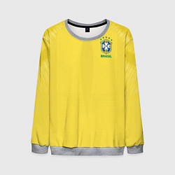 Свитшот мужской Бразилия: ЧМ-2018, цвет: 3D-меланж