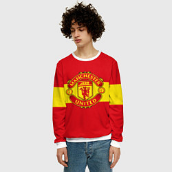 Свитшот мужской FC Man United: Red Style, цвет: 3D-белый — фото 2