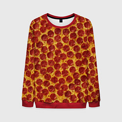 Свитшот мужской Пицца пепперони, цвет: 3D-красный
