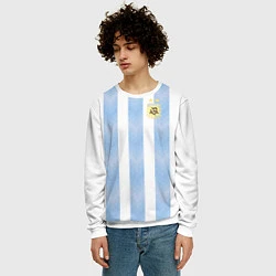 Свитшот мужской Сборная Аргентины, цвет: 3D-белый — фото 2