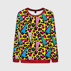 Свитшот мужской 80s Leopard, цвет: 3D-красный