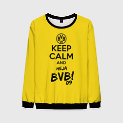 Свитшот мужской Keep Calm & Heja BVB, цвет: 3D-черный