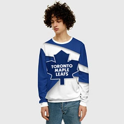 Свитшот мужской Toronto Maple Leafs, цвет: 3D-белый — фото 2