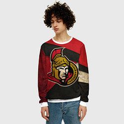 Свитшот мужской HC Ottawa Senators: Old Style, цвет: 3D-белый — фото 2