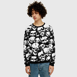 Свитшот мужской Черепа ужаса, цвет: 3D-черный — фото 2