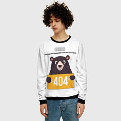 Свитшот мужской Error 404: Bear, цвет: 3D-черный — фото 2