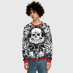 Свитшот мужской Grunge Skull, цвет: 3D-красный — фото 2