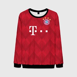 Свитшот мужской FC Bayern Home 18-19, цвет: 3D-черный