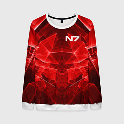 Мужской свитшот Mass Effect: Red Armor N7