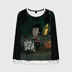 Свитшот мужской Don't Starve: Night Forrest, цвет: 3D-белый