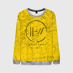 Свитшот мужской 21 Pilots: Yellow Grunge, цвет: 3D-меланж