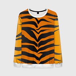 Свитшот мужской Шкура тигра, цвет: 3D-белый
