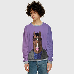 Свитшот мужской Конь БоДжек, цвет: 3D-меланж — фото 2
