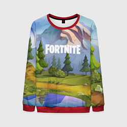Свитшот мужской Fortnite: Forest View, цвет: 3D-красный