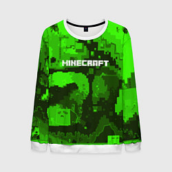 Свитшот мужской Minecraft: Green World, цвет: 3D-белый