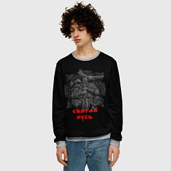 Свитшот мужской Святая Русь, цвет: 3D-меланж — фото 2