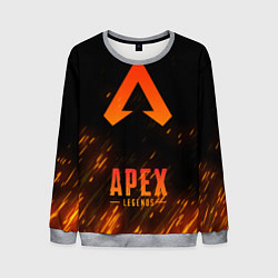 Свитшот мужской Apex Legends: Orange Flame, цвет: 3D-меланж