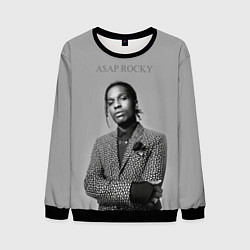 Свитшот мужской ASAP Rocky: Grey Fashion, цвет: 3D-черный