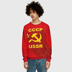Свитшот мужской СССР - серп молот, цвет: 3D-красный — фото 2