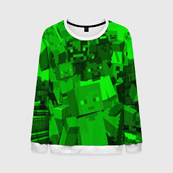 Свитшот мужской Minecraft game characters, цвет: 3D-белый