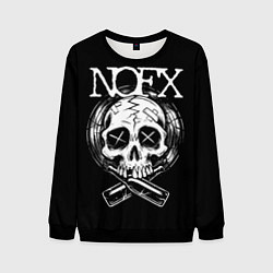 Свитшот мужской NOFX Skull, цвет: 3D-черный