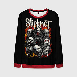 Свитшот мужской Slipknot: Faces, цвет: 3D-красный