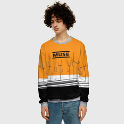 Свитшот мужской Muse: Orange Mood, цвет: 3D-меланж — фото 2