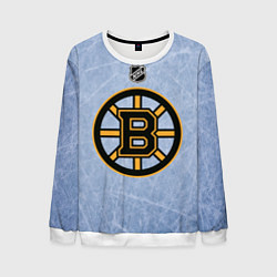 Свитшот мужской Boston Bruins: Hot Ice, цвет: 3D-белый