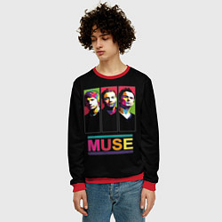 Свитшот мужской Muse pop-art, цвет: 3D-красный — фото 2