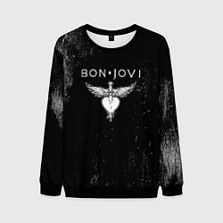 Свитшот мужской Bon Jovi, цвет: 3D-черный