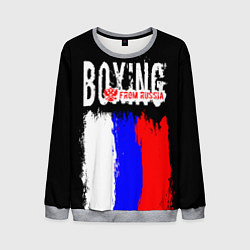 Свитшот мужской Boxing from Russia, цвет: 3D-меланж