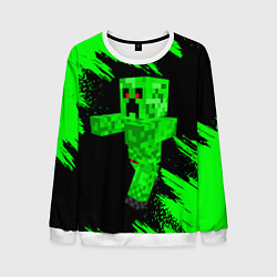 Свитшот мужской MINECRAFT, цвет: 3D-белый
