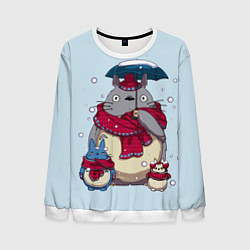 Свитшот мужской Мой сосед Тоторо, цвет: 3D-белый