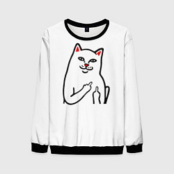 Свитшот мужской Meme Cat, цвет: 3D-черный