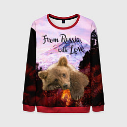 Свитшот мужской Из России с любовью, цвет: 3D-красный