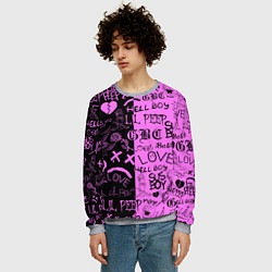 Свитшот мужской LIL PEEP LOGOBOMBING, цвет: 3D-меланж — фото 2