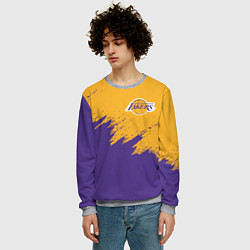 Свитшот мужской LA LAKERS, цвет: 3D-меланж — фото 2