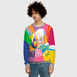 Свитшот мужской BILLIE EILISH, цвет: 3D-меланж — фото 2