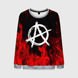 Свитшот мужской АНАРХИЯ, цвет: 3D-меланж