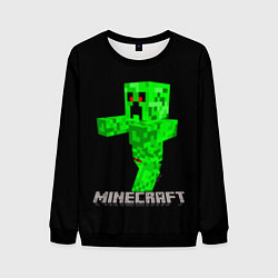 Свитшот мужской MINECRAFT CREEPER, цвет: 3D-черный